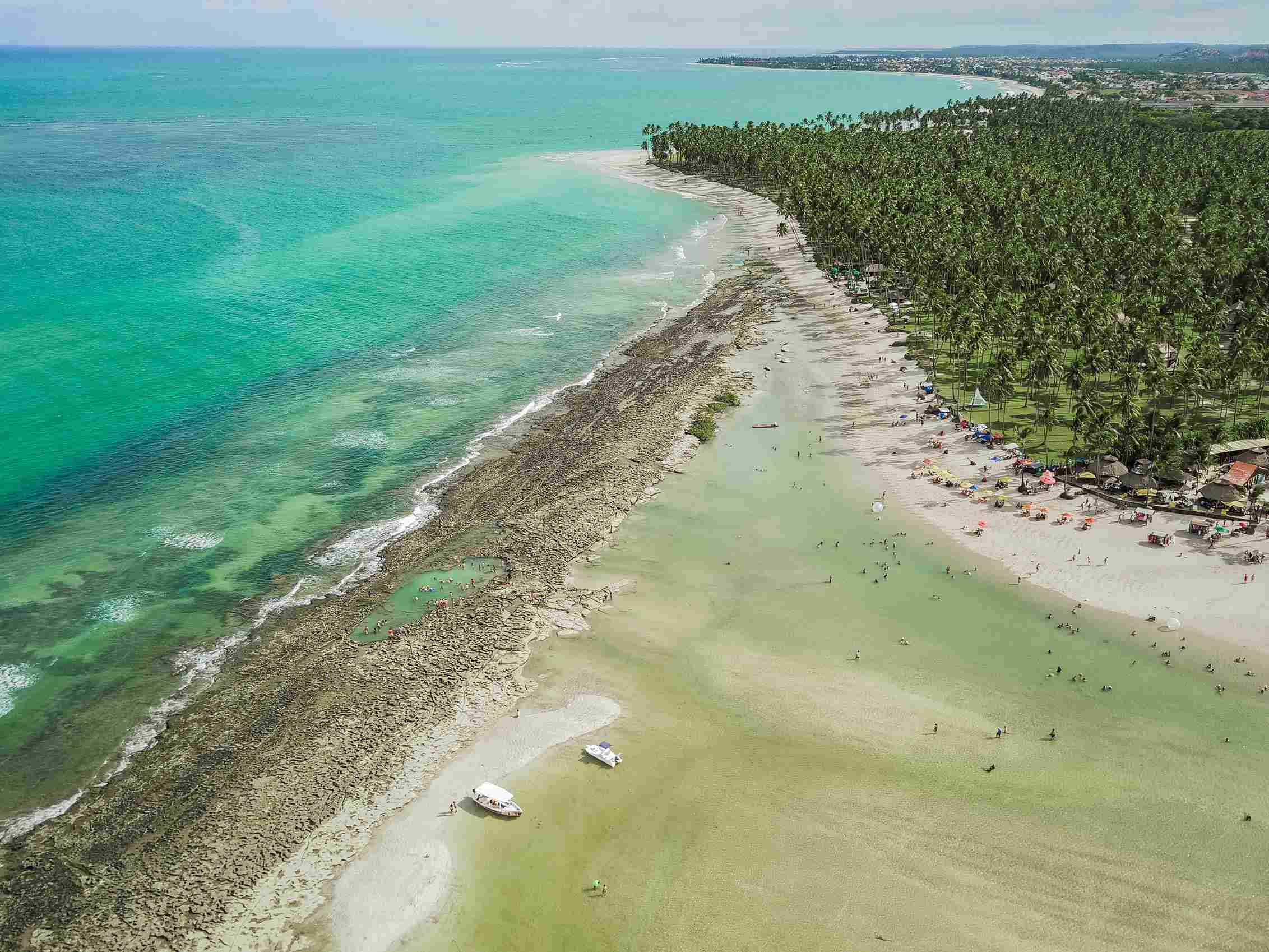 Vista aérea da Praia dos carneiros