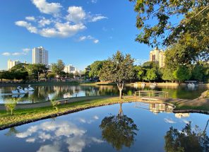 Heart,Shaped,Lake,In,Lago,Das,Rosas,,Downtown,Goiania,,Goias,